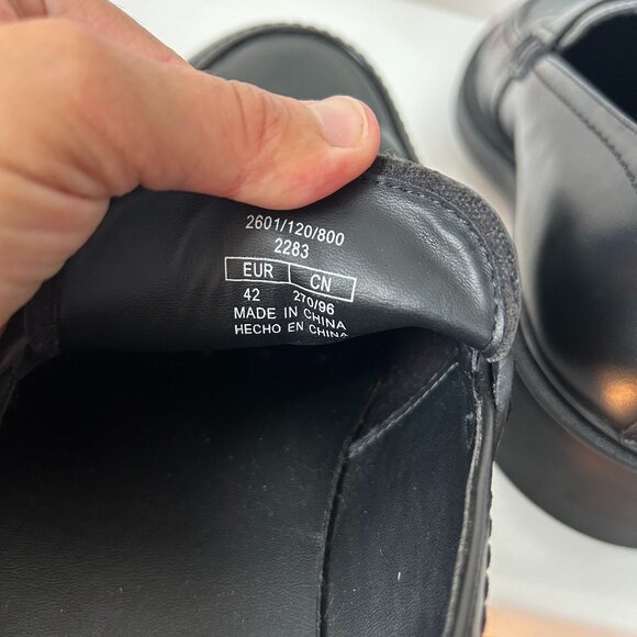 Zara Black Leather Loafers – EU 42 / US 9 - Picture 2 of 5